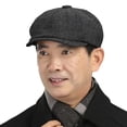 thumbnail image 1 of HNMKIU British Retro Unisex Beret Hat Fashionable Newsboy Cap For Men Women Casual Daily Wear With Denim Outfits All Season Soft Comfortable Design Dark Gray,One Size, 1 of 4