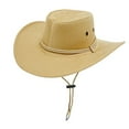 thumbnail image 1 of HNMKIU British Style Suede Western Cowboy Rancher Hat Unisex Outdoor Adventure Headwear Multicolour,M, 1 of 2