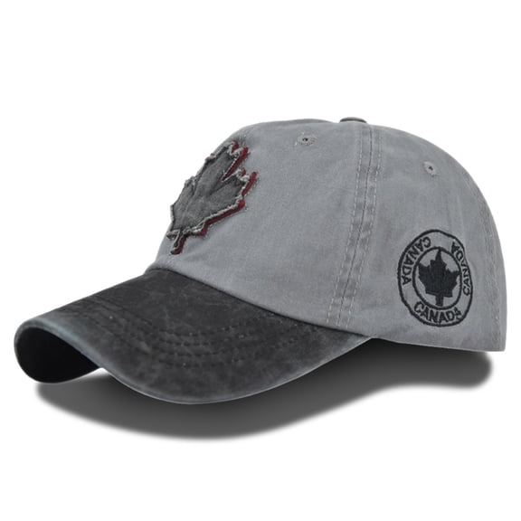 HNMKIU Canada Embroidered Maple Leaf Flag Adjustable Baseball Cap for Men and Women Dark Gray,One Size
