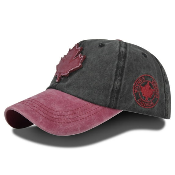 HNMKIU Canada Embroidered Maple Leaf Flag Adjustable Baseball Cap for Men and Women Hot Pink,One Size
