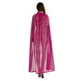 thumbnail image 1 of HNMKIU Cape with Hooded Sequin Cape for Women and Men Carnival Prop Accessories Elegant Draped Shawl for Stage Performances and Parties Hot Pink,One Size, 1 of 9