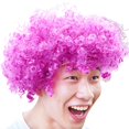 thumbnail image 1 of HNMKIU Carnival Afro Wig Funny Colorful Clown Wig for Masquerade Party outfits for women Purple,One Size, 1 of 3