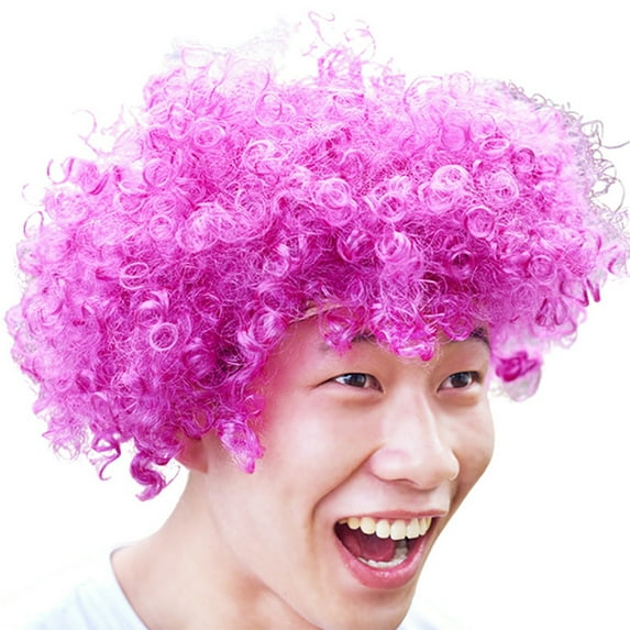 HNMKIU Carnival Afro Wig Funny Colorful Clown Wig for Masquerade Party outfits for women Purple,One Size