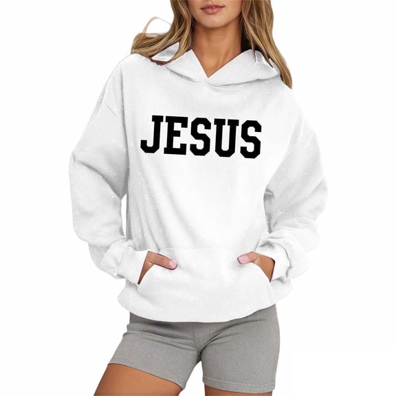 HNMKIU Casual Letter Print Starry Sky Pattern Hoodies for Women and Men Pullover Hooded Long Sleeve Tops for Women No Drawstring Front Pocket Sweatshirt Z07_White,XL