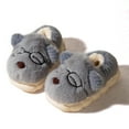 thumbnail image 1 of HNMKIU Children Home Winter Round Toe Keep Warm Cartoon Prints Cute Slippers for Boys and Girls Indoor Use Z1029A-Greyï¼5-5.5 Years, 1 of 8
