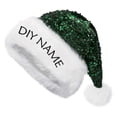thumbnail image 1 of HNMKIU Christmas DIY Embroidered Sequins Knitted Cap Christmas Hat for Men and Women Green_001，One Size, 1 of 3