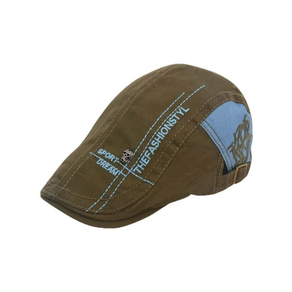 HNMKIU Classic Flat Cap Beret for Men Adjustable Soft Newsboy Style Hat Adult Unisex Casual Headwear Dark Green,One Size