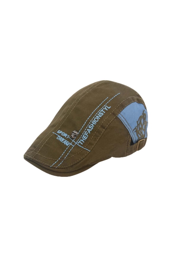 Classic Flat Cap Beret for Men Adjustable Soft Newsboy Style Hat Adult Unisex Casual Headwear Dark Green,One Size