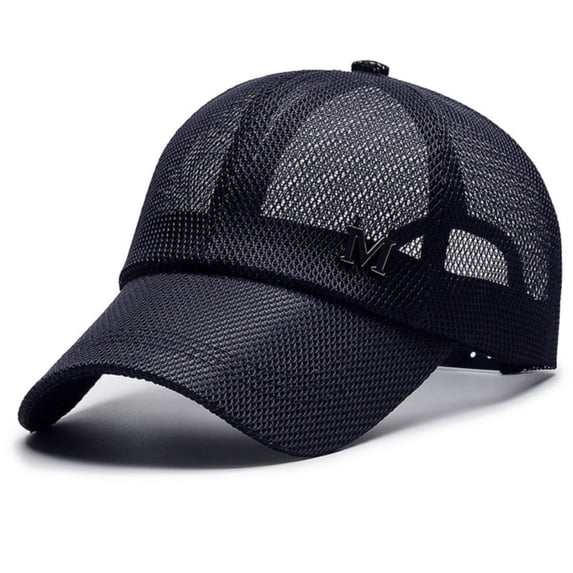 HNMKIU Classics Retro Trucker Cap Adjustable Snapback Unisex Breathable Mesh Baseball Hat for Men and Women Blue,A