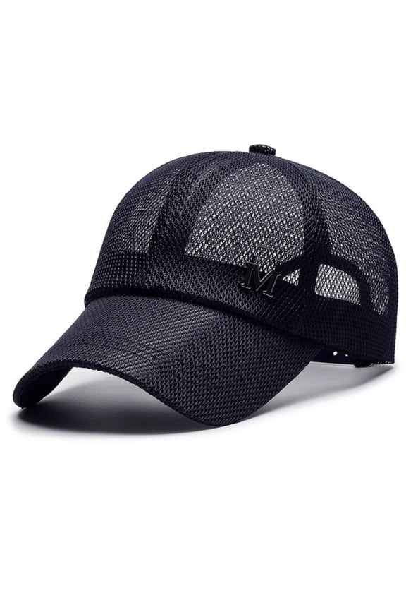 Classics Retro Trucker Cap Adjustable Snapback Unisex Breathable Mesh Baseball Hat for Men and Women Blue,A