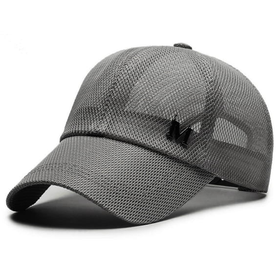 HNMKIU Classics Retro Trucker Cap Adjustable Snapback Unisex Breathable Mesh Baseball Hat for Men and Women Grey,A