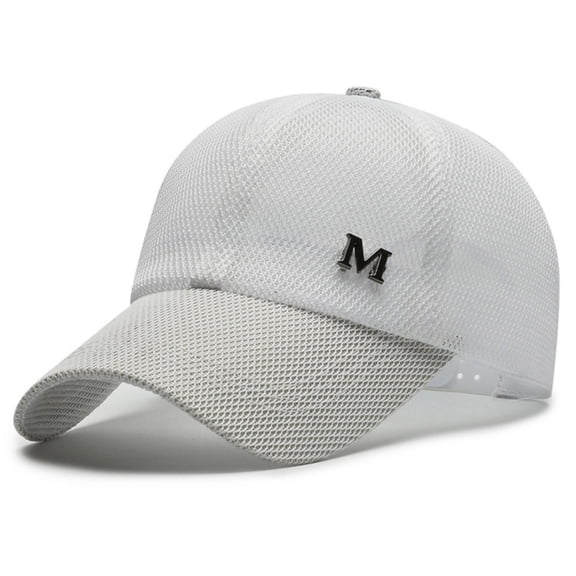 HNMKIU Classics Retro Trucker Cap Adjustable Snapback Unisex Breathable Mesh Baseball Hat for Men and Women White,A
