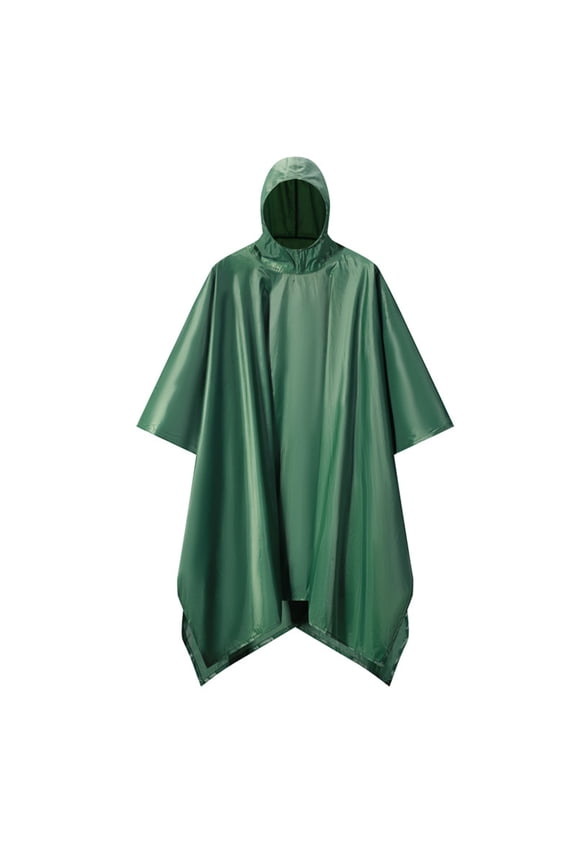 Cloak Raincoat Functional Three-in-One PU Coated Shield for All-Weather and Stylish Layering Green,XXL