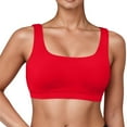thumbnail image 1 of HNMKIU Comfortable Sports Bra Style Swim Tops Women Bikini Top with Secure Fit Women's Swimwear Red，L, 1 of 5