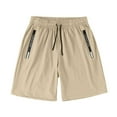 thumbnail image 1 of HNMKIU Comfy Pants Women Women's High Waist Stretch Breathable Loose Wide Leg Sweatpants for Casual Sport Wear Running Shorts Khaki,L, 1 of 2