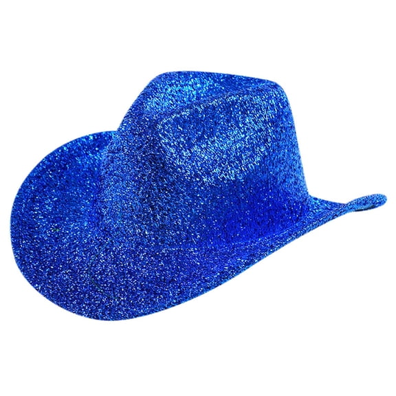 HNMKIU Cool Stage Performance Festival Party Cowboy Jazz Hat for Western Style Entertainment Blue,One Size