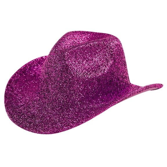 HNMKIU Cool Stage Performance Festival Party Cowboy Jazz Hat for Western Style Entertainment Hot Pink,One Size