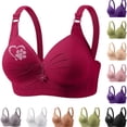 thumbnail image 1 of HNMKIU Cotton Bras for Women Solid Thin Breathable Daily Bra Soft Comfort Wireless, 1 of 4