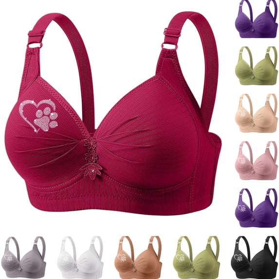 HNMKIU Cotton Bras for Women Solid Thin Breathable Daily Bra Soft Comfort Wireless