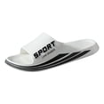 thumbnail image 1 of HNMKIU Couple Sandals Comfortable Summer Outdoor Indoor Bathroom Beach Unisex Slides for Casual Everyday Footwear Shoes for Men White,6, 1 of 4