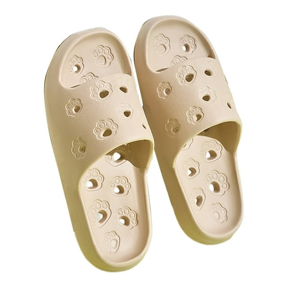 HNMKIU Slippers Men Mesh On EVA Water Shoes for Indoor Outdoor Shower Beach Pool Comfortable Lightweight Hollow Design Mens Sandals Z01_Khaki,9.5