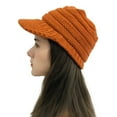 thumbnail image 1 of HNMKIU Crochet Detail Peaked Knit Hat for Women Outdoor Casual Baseball Cap Orange,One Size, 1 of 2