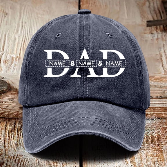 HNMKIU Custom Baseball Cap for Father's Day Idea from Children and Family Navy,One Size