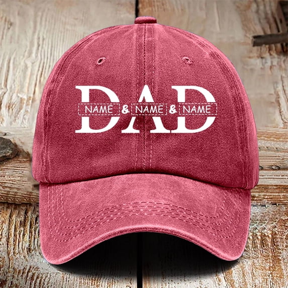 HNMKIU DIY Baseball Cap for Father's Day Idea from Children and Family Red,One Size