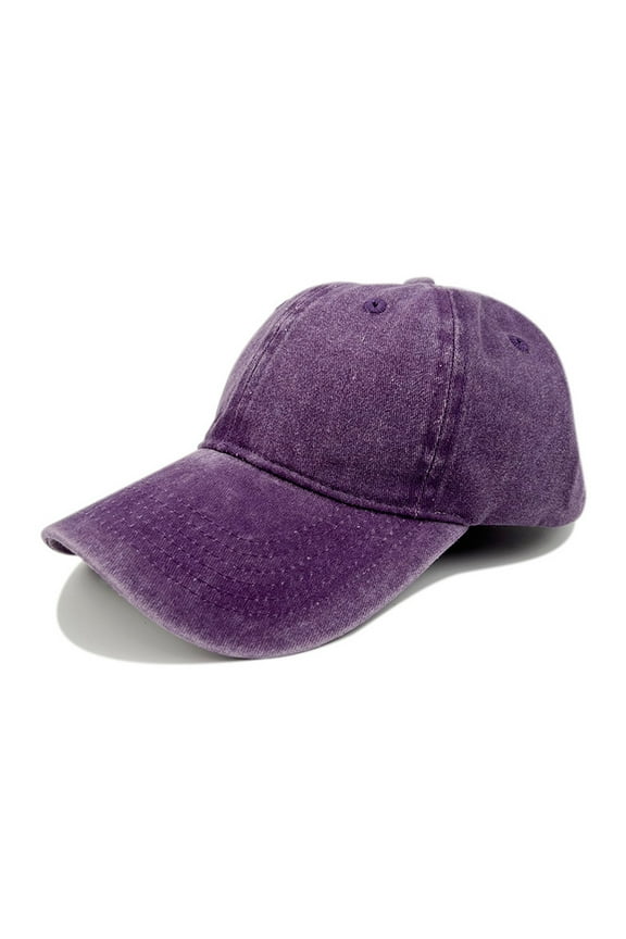 Custom Large Scale Sun Hat for Outdoor Sports Adjustable Solid Color Baseball Cap Visor Purple,M