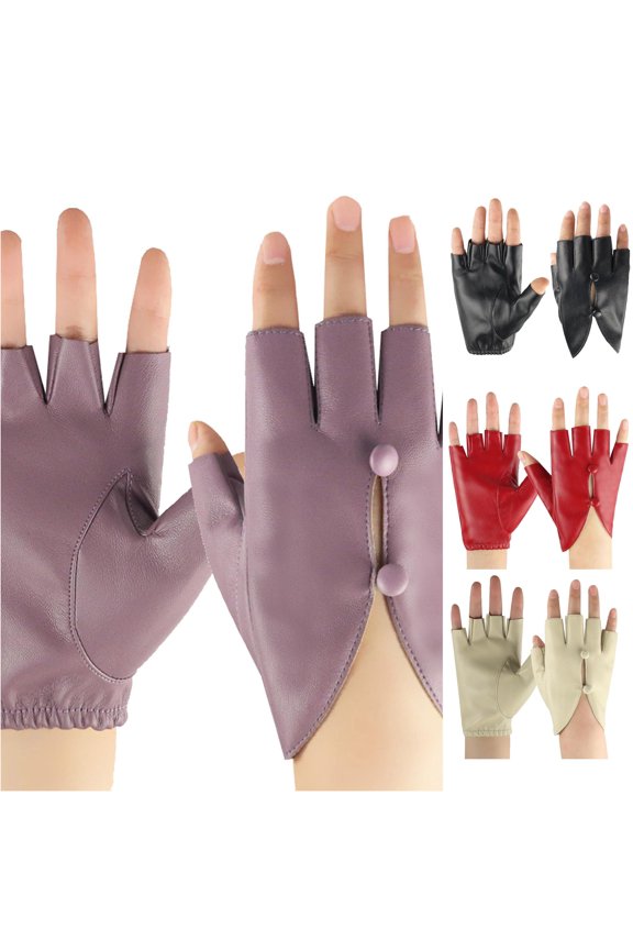 Dancing Half Finger Ladies Pole Dance Break Dance Performance Manicure Accessories Purple - One Size