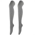 thumbnail image 1 of HNMKIU Durable Solid Color Hiking Socks for Women Outdoor Walking and Daily Comfort Grey,One Size, 1 of 2
