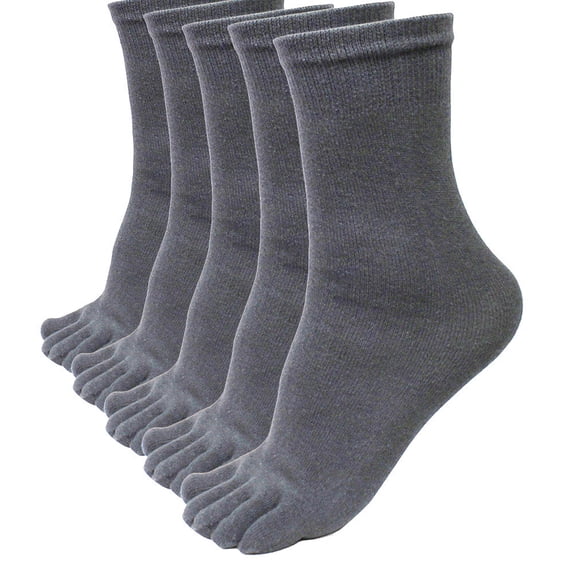 HNMKIU Elastic Five Finger Toe Socks for Men Running Sports Short Solid Pairs Grey,One Size