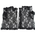 thumbnail image 1 of HNMKIU Elegant 1980s Retro Fashionable Women Fingerless Lace Evening Dress Gloves for Ladies Black,One Size, 1 of 2