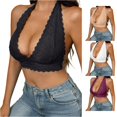 thumbnail image 1 of HNMKIU Elegant Neck Lace Bra For Solid Color Comfortable Underwire Everyday Wear Black - S, 1 of 9