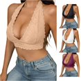 thumbnail image 1 of HNMKIU Elegant Neck Lace Bra For Solid Color Comfortable Underwire Everyday Wear Khaki - S, 1 of 5