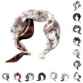 thumbnail image 1 of HNMKIU Elegant Pearl Necklace Closure Scarf Fashion Pendant Choker Neckwear Versatile Silk Scarves ,Khaki, 1 of 3