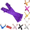 thumbnail image 1 of HNMKIU Elegant Satin Opera Gloves for Women Bridal Wedding Party Long Evening Formal Accessory Purple - One Size, 1 of 3