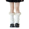 thumbnail image 1 of HNMKIU Elegant Winter Leg Warmers Knitted Ballet Style Long Girls Socks with Bow Design Soft Warm Comfortable for Daily Wear and Outfits for Toddlers and Children 03_White,One Size, 1 of 4