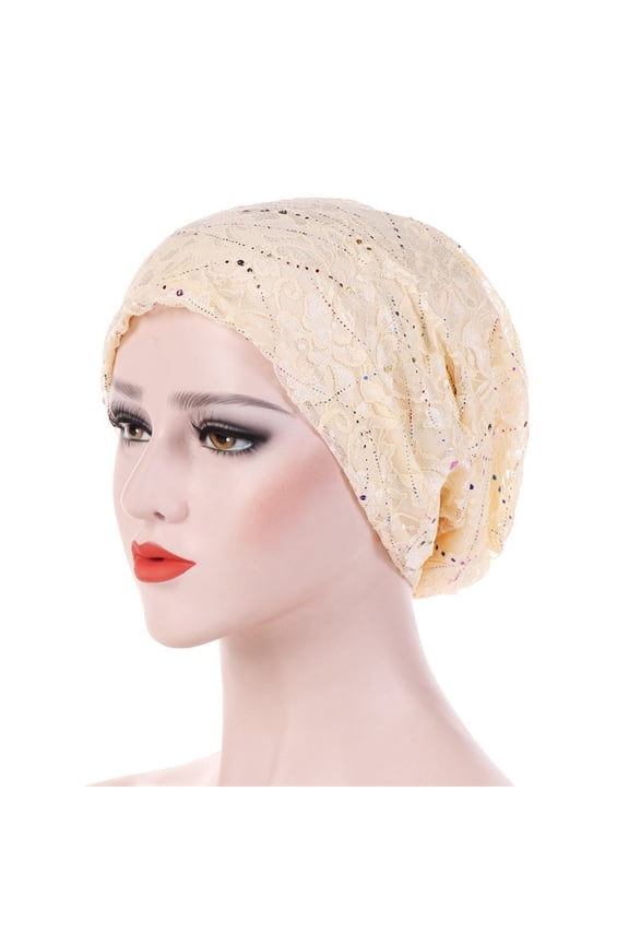 Elegant Women's Baseball Cap with Intricate Lace Ruffle and Braided Wrap Design for Stylish Headwear Beige,One Size