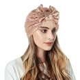 thumbnail image 1 of HNMKIU Elegant Women's Turban Hat with Sequined Hair Bonnet Head Scarf Wrap Cover Rose Gold,One Size, 1 of 3