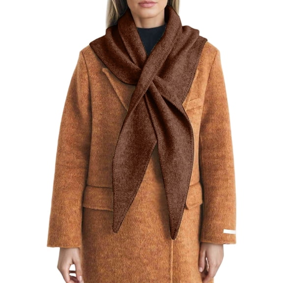 HNMKIU Elegant winter scarf Shawl Wrap Soft Warm Plaid Blanket Scarf Fashionable Extra Long Knitted Thick Comfy for Women and Ladies Coffee,One Size