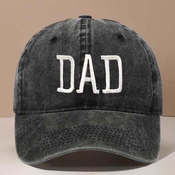 HNMKIU Embroidered Baseball Cap for Father's Day Featuring Classic DAD Design on Adjustable Style Hat Black,One Size