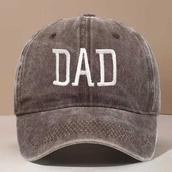 HNMKIU Embroidered Baseball Cap for Father's Day Featuring Classic DAD Design on Adjustable Style Hat Coffee,One Size