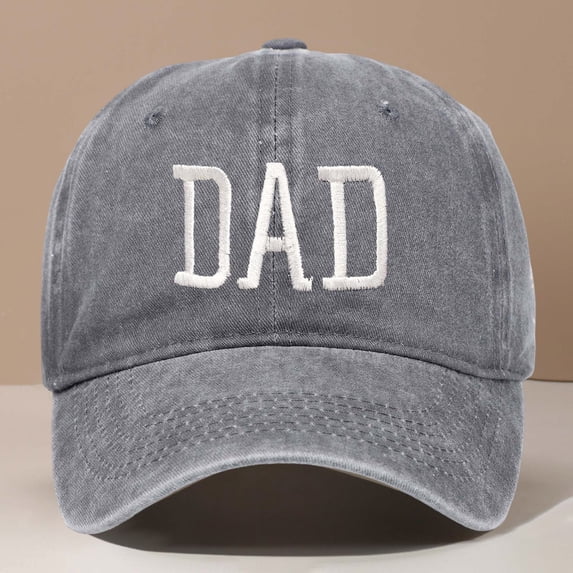 HNMKIU Embroidered Baseball Cap for Father's Day Featuring Classic DAD Design on Adjustable Style Hat Grey,One Size