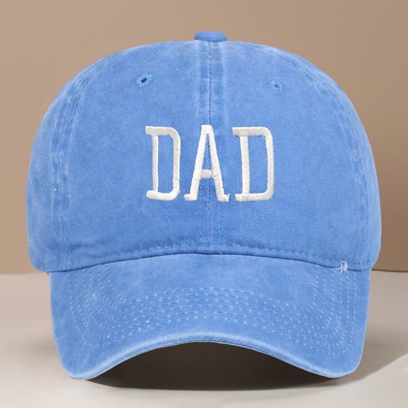 HNMKIU Embroidered Baseball Cap for Father's Day Featuring Classic DAD Design on Adjustable Style Hat Light Blue,One Size