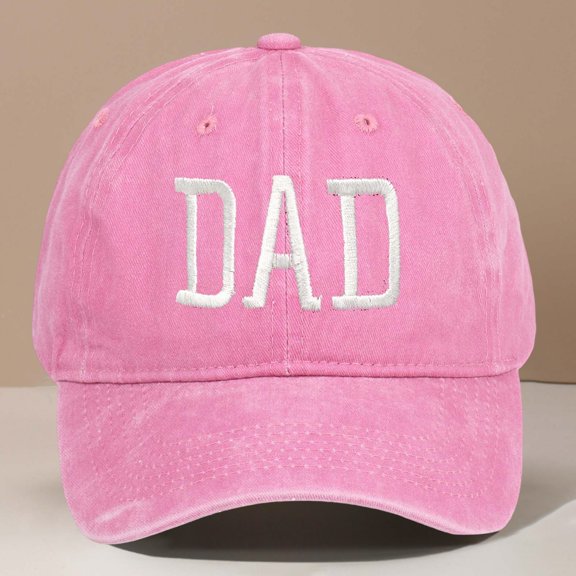 HNMKIU Embroidered Baseball Cap for Father's Day Featuring Classic DAD Design on Adjustable Style Hat Pink,One Size