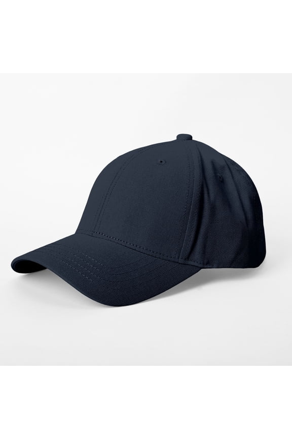 Extra Large Structured High Profile Baseball Cap for Adults Unisex Solid Color Hard Adjustable Back Strap Big Head Blue,L