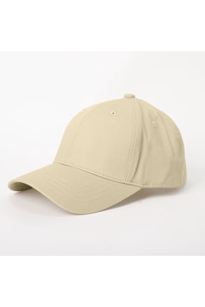 Extra Large Structured High Profile Baseball Cap for Adults Unisex Solid Color Hard Adjustable Back Strap Big Head Khaki,L