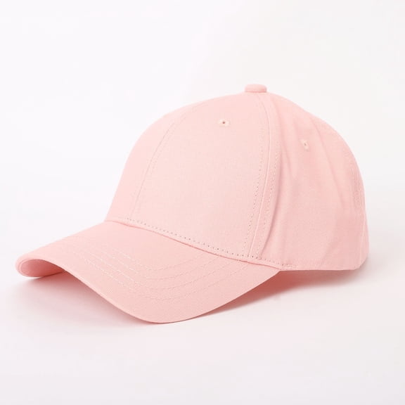 HNMKIU Extra Large Structured High Profile Baseball Cap for Adults Unisex Solid Color Hard Adjustable Back Strap Big Head Pink,L