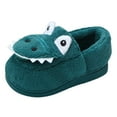 thumbnail image 1 of HNMKIU Fashion Cute Autumn and Winter Boys and Girls Slippers Flat Bottom Lightweight Soft and Comfortable Warm Solid Color Cartoon Animal Shape Kids Slippers Blue-a, 18-24 Months, 1 of 5